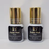 Colle pour extensions de cils IB 0.5 ~ 1Sec, originale, IBeauty Super Plus, capuchon doré, colle noire, outils de maquillage adhésifs pour faux cils, vente en gros 5