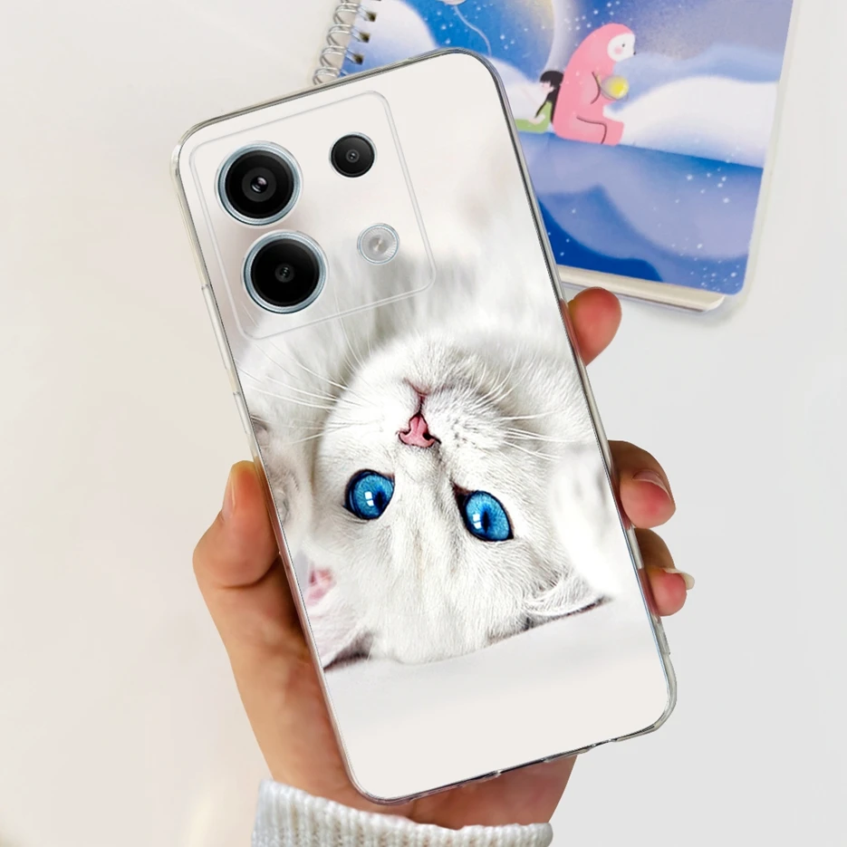 Cute Cat Butterfly Painted Soft Silicone Phone Case