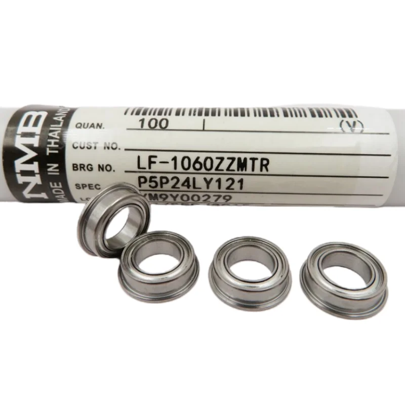 20pcs/100pcs NMB Minebea flange bearing LF-1060ZZ MF106ZZ 6*10*3mm F676ZZ 1060 MF106 precision miniature ball bearings
