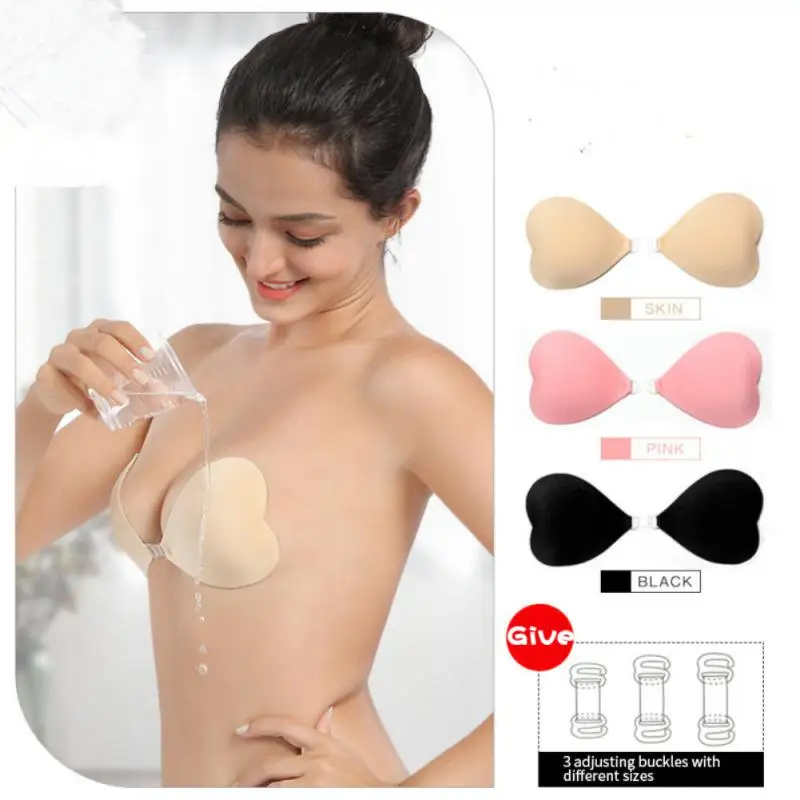 Sujetador Invisible Up para mujer, sujetador Sexy sin tirantes, Espalda descubierta, autoadhesivo silicona, pegatinas para el pecho, sujetador de cobertura elevación, pasta para el pecho - AliExpress