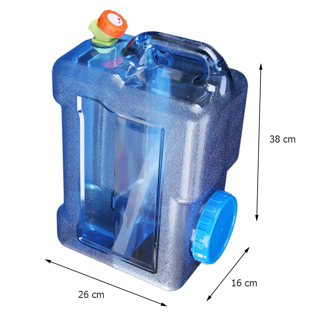 Portable Water Bucket Driving Pure Water Tank 12L Capacity Container Faucet Outdoor Camping Cooking Supplies