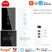 

Tuya ZigBee 3.0 EU/US Smart Touch Curtain Roller Blinds Motor Switch SmartLife App Remote Control Works With Alexa Google Home