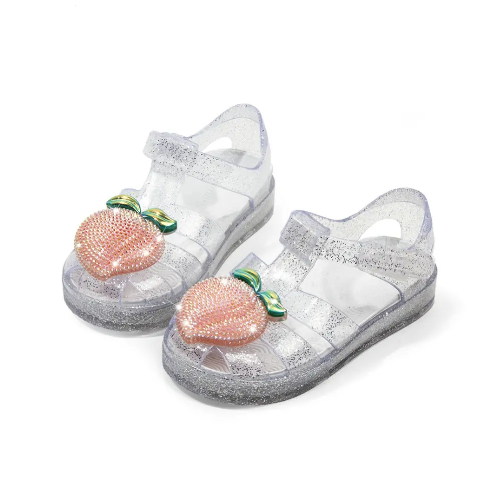 Summer Children Jelly Princess Sandals Sweet Girls Toddlers Baby Breathable Hollow Shoes Comfortable Non Slip