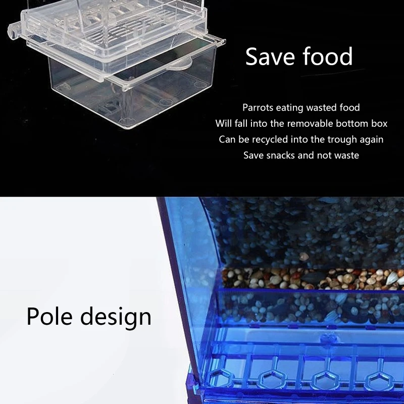 Bird Pet Bird Automatic Feeder Splash-Proof Feeder Cage Accessories Food Container For Parakeet Canary Finch