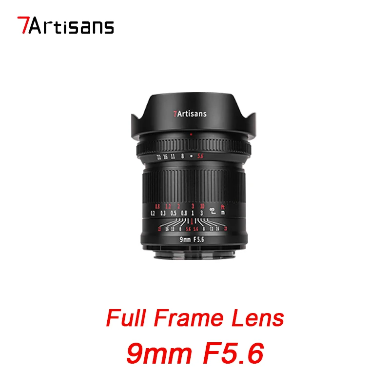 7 Artigiani 9Mm F5.6 Full-Frame Ultra Grandangolare Prime Lens Dslr Per Sony-E Leica-L Canon-Rf Nikon-Z
