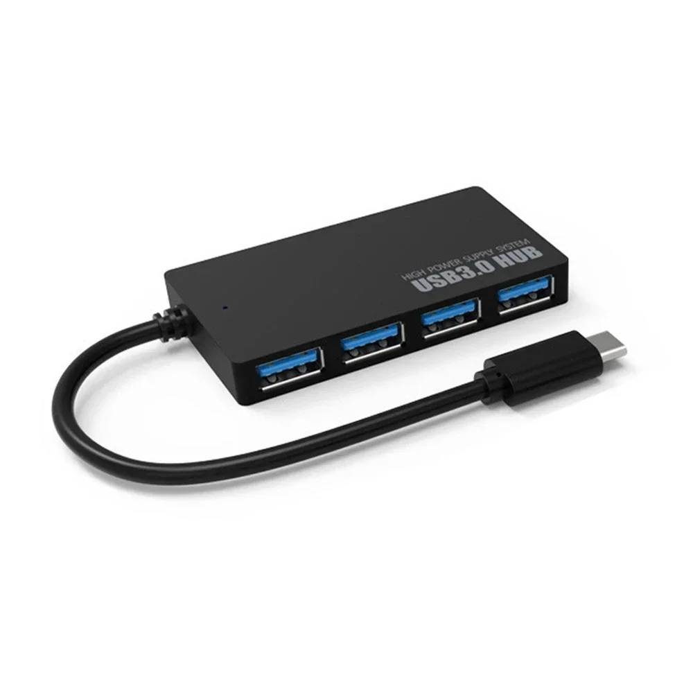 Hub USB 3.0 A 4 Porte, Splitter Multiporto, Nero, Per PC Laptop Macbook, Alta Velocità