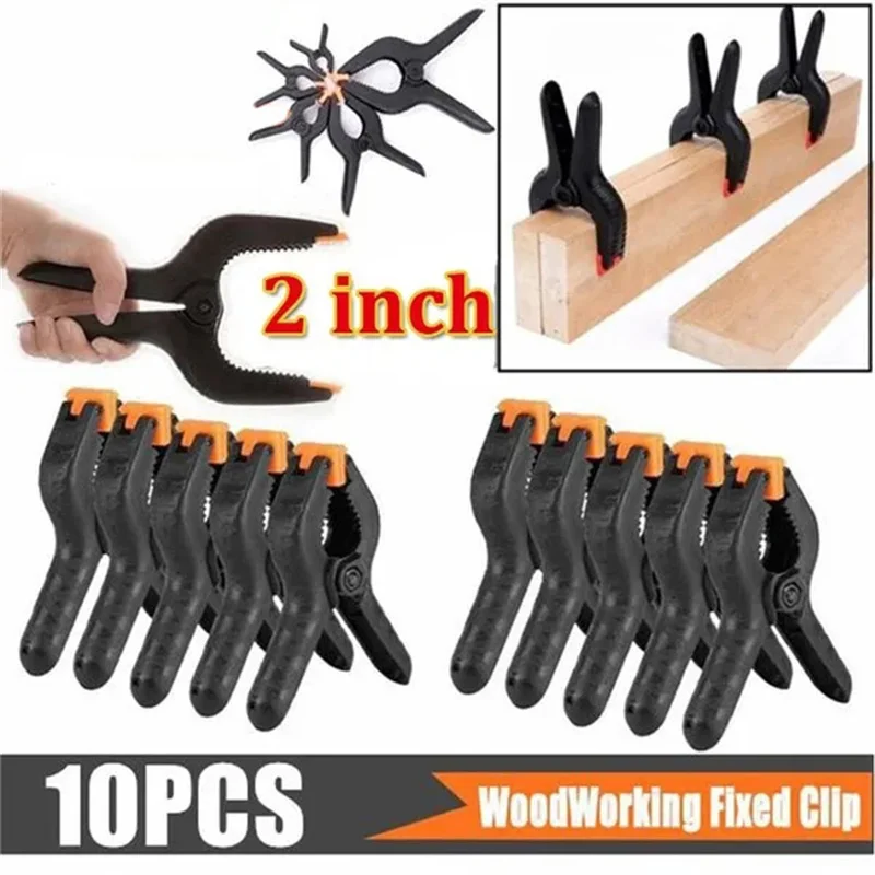 10/5 Pack 2 zoll Kunststoff Nylon Einstellbare Holzbearbeitung Schellen Holz Arbeits Werkzeuge Frühling Clip Zimmerei Schellen Outillage Menuiserie