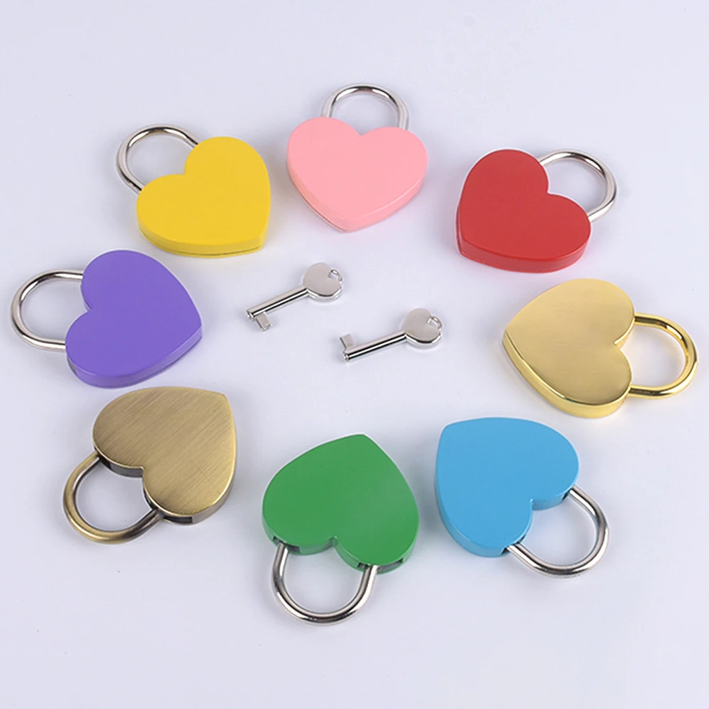 2 Lucchetti A Forma Di Cuore In Metallo Con Chiavi – 3,7x3 Cm, Per Diari, Scatole E Collane