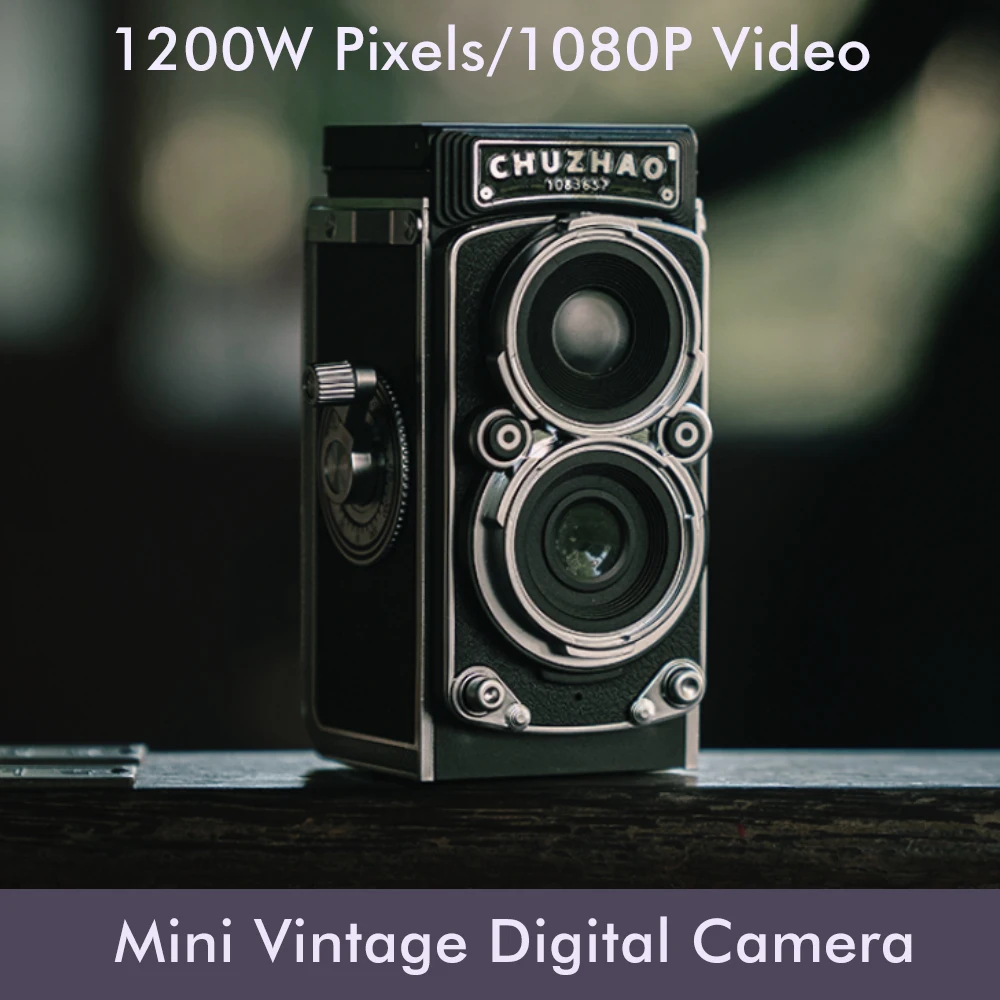 CHUZHAO Mini Retro Digital Camera with 1.54inch Screen 1080p Video 12MP Photos C