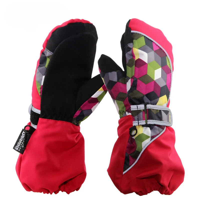 

Children's Winter Gloves Warm Waterproof Windproof Outdoor Sports Finger Glove Anti Slip Wear-resistant Safe Materials Mittens