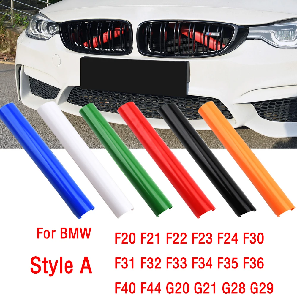 자동차 전면 그릴 트림 스트립, 자동차 스포츠 스타일링 장식 액세서리, BMW F30 F31 F32 F33 F34 F36 F20 F21 F22 F23 G29, 2 개