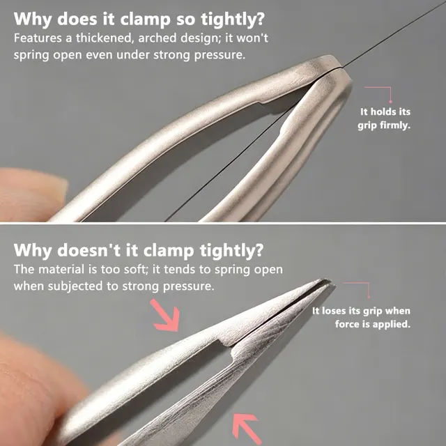 Premium Round Head Tweezers for Eyebrow & Facial Hair Removal Seamless Clips Short Hair Precision Beard Clip 4