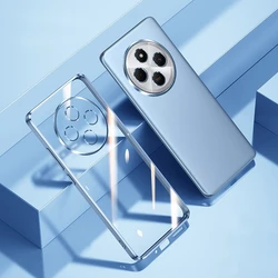 Luxury Plating Transparent Soft Silicone Clear Back Cover Case for Redmi 14c 4g 5g (Sierra Blue)