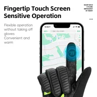 WEST BIKING Winter Men Cycling Gloves Full Finger Non-Slip Touch Screen MTB Road Bike Water Repellent Gloves Thermal Sport Gear 2