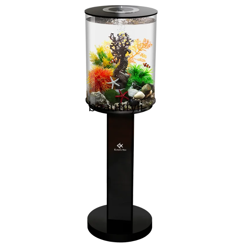 

Новый креативный аквариум для рыб экологическая гостиная аквариум для рыб маленький бытовой шар для рыб круглый аэрирующий пол аквариум мини аквариум