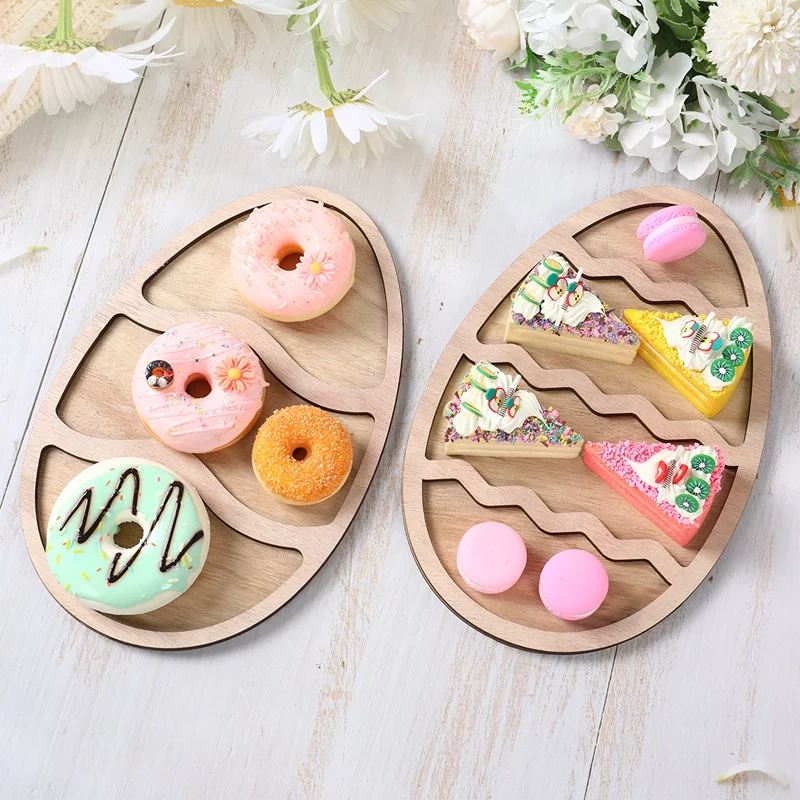 Ostern-Holzpalette, Lebensmittelteller, Holztablett, Osterhasen-Eier, Dekoration, 2025, Osterpartyzubehör, Frohe Ostern, Mitbringsel für Kinder – Detail 8