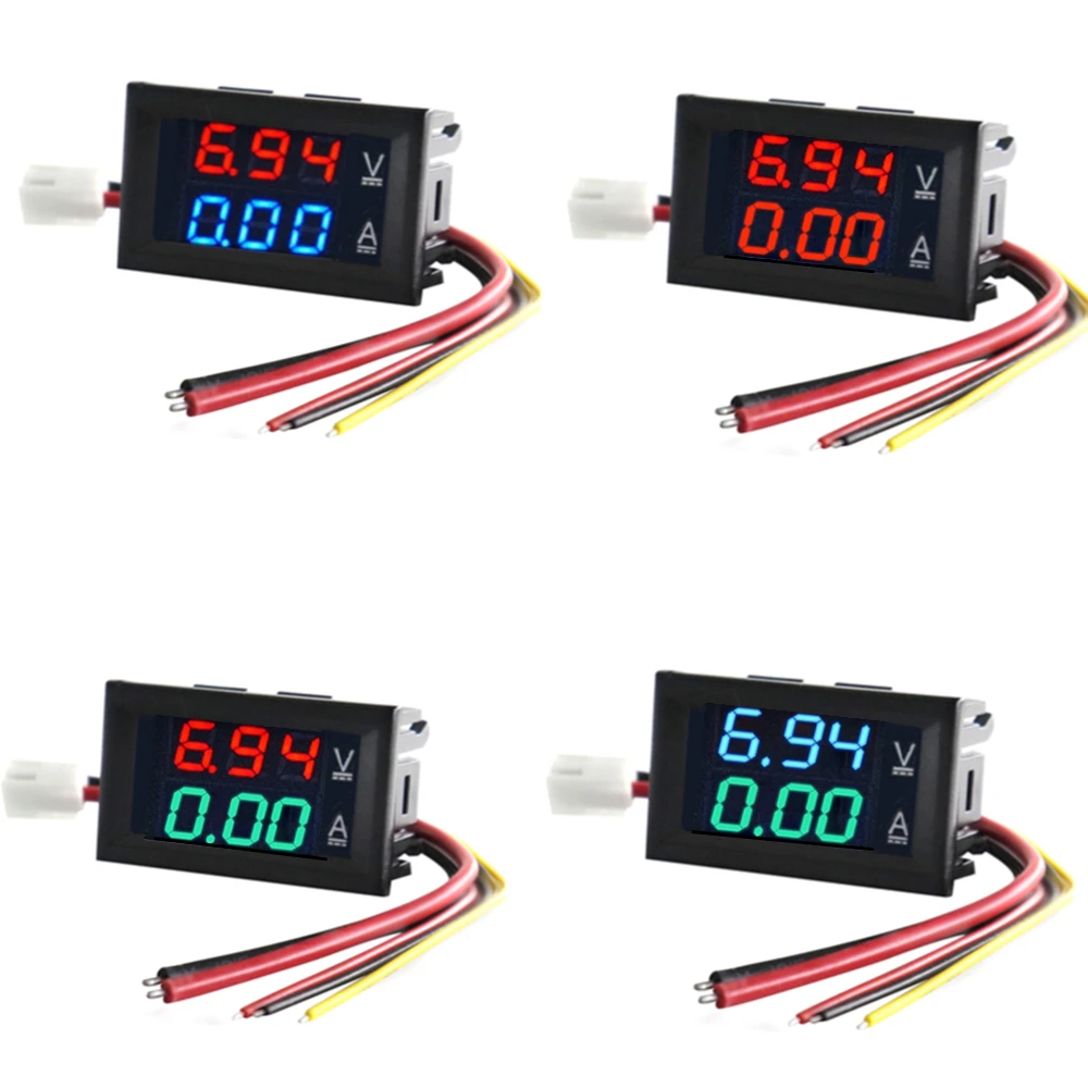 Digital LCD Temperature Humidity Thermometer Hygrometer Red LED Voltage Meter 