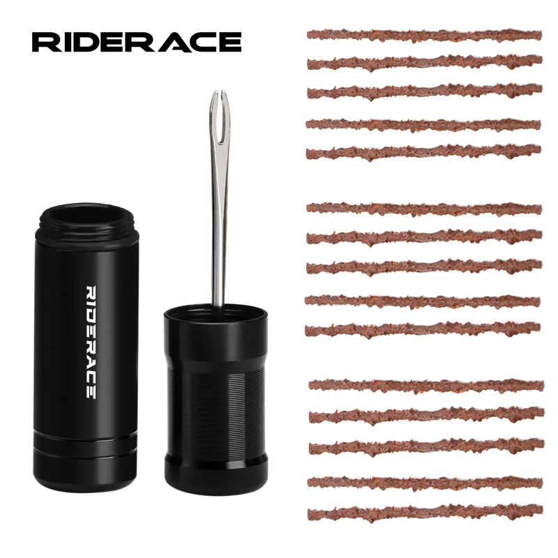 Bicycle Tire Repair Tools Rubber Strip Bike Tyre Drill MTB Road Bike Tubeless Tool Urgent Glue Free Repair Rubber Stripes Set