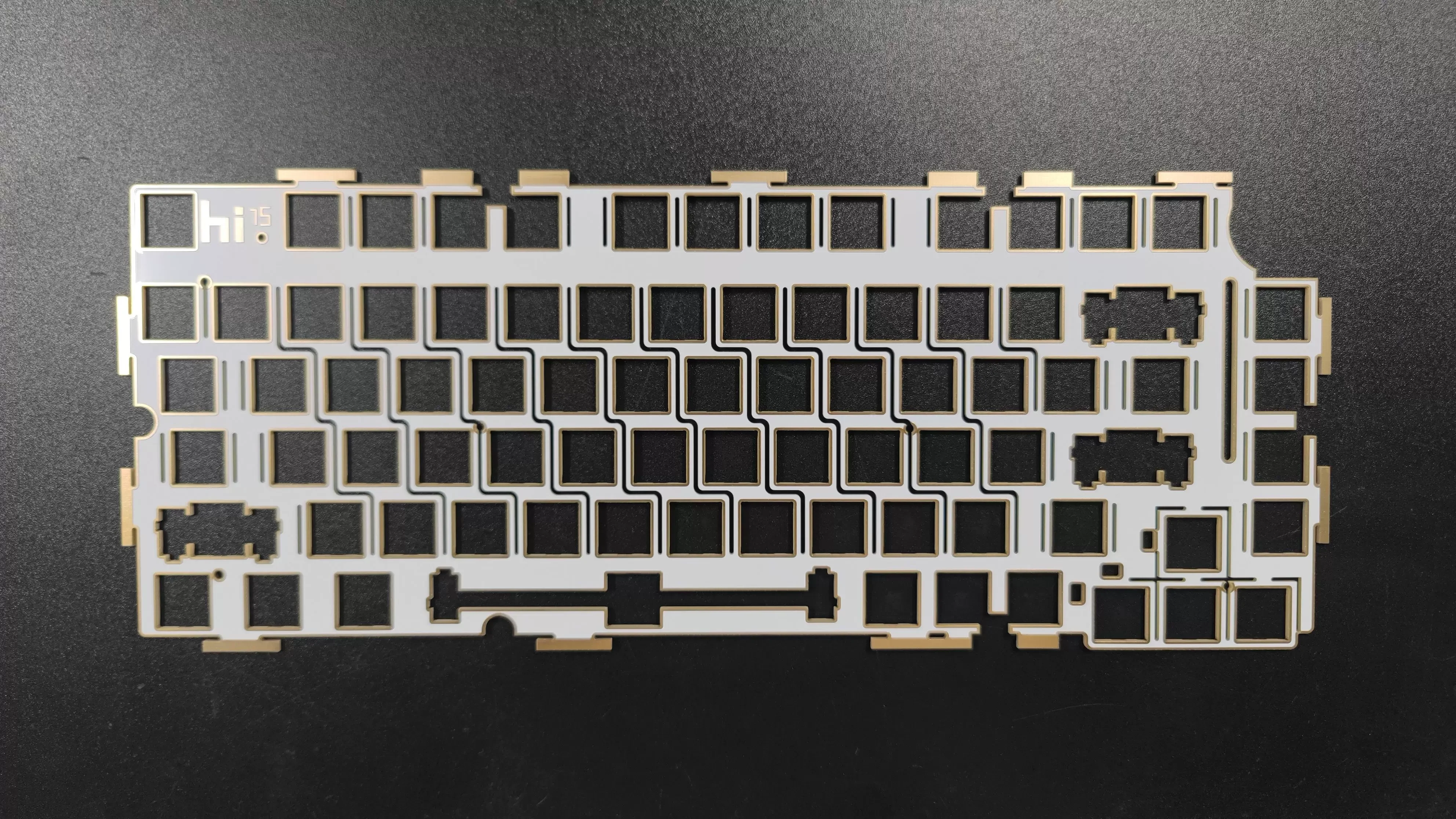 【改造済・美品】Leobog HI8 キット＋HMX チーズ軸＋FR4 プレート Leobg-アルミニウム製のキーボードプレート,pom,白と黒,マウントタイプ