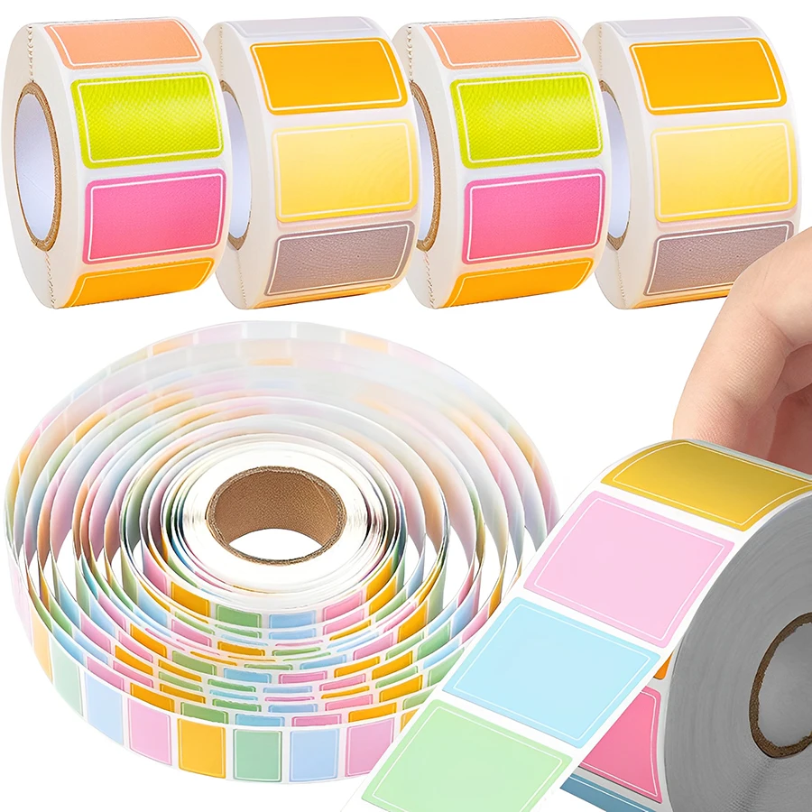500pcs 2.5x1.5cm Color Label Stickers Writable Waterproof Name ...