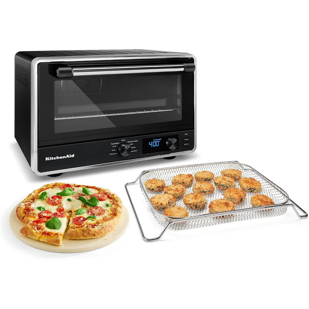 Digital Countertop Oven with Air Fry & Pizza Stone, KCO128BM, Black Matte