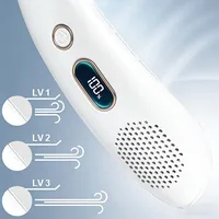 Ventilateur de cou portable, mini climatiseur, ventilateur sans pales, rechargeable par USB, ventilateur portable pour le refroidissement et le chauffage 3