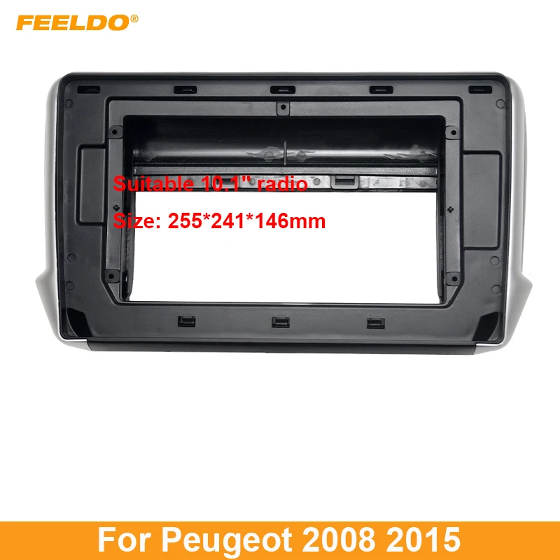 

FEELDO 5 шт. автомобильная аудиосистема 2DIN Рамка адаптер для Peugeot 2008 10,1 "большой экран радио приборная панель комплект рамы