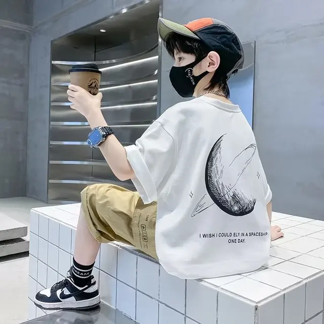 ملابس أطفال ملابس للأولاد تي شيرت للأولاد تي شيرت للأطفال تي شيرت صيفي قصير تي شيرت علوي 1