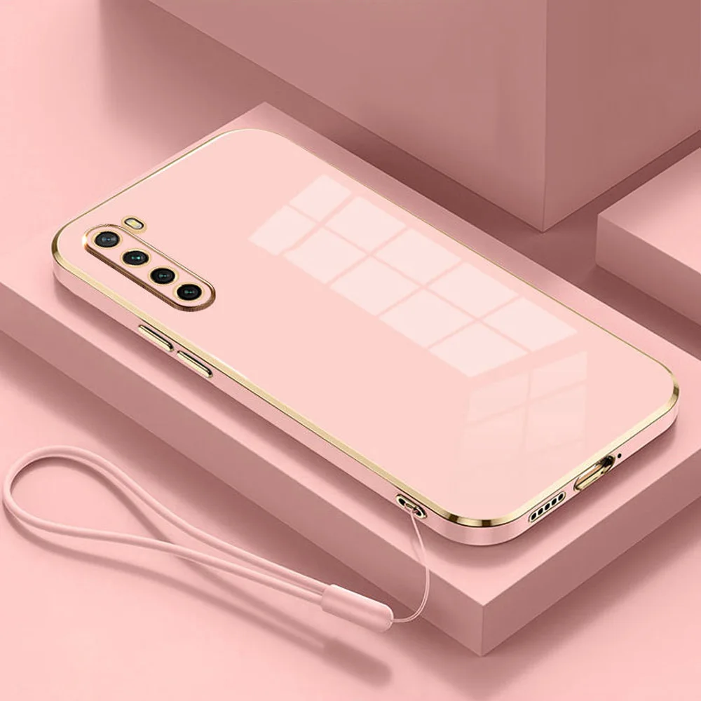 Luxury Square Plating Shockproof Silicone Back Cover Case