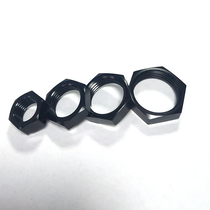 6AN 8AN 10AN 12 AN AN6 Bulkhead Locking Nut Fitting aluminum Black aluminum fitting