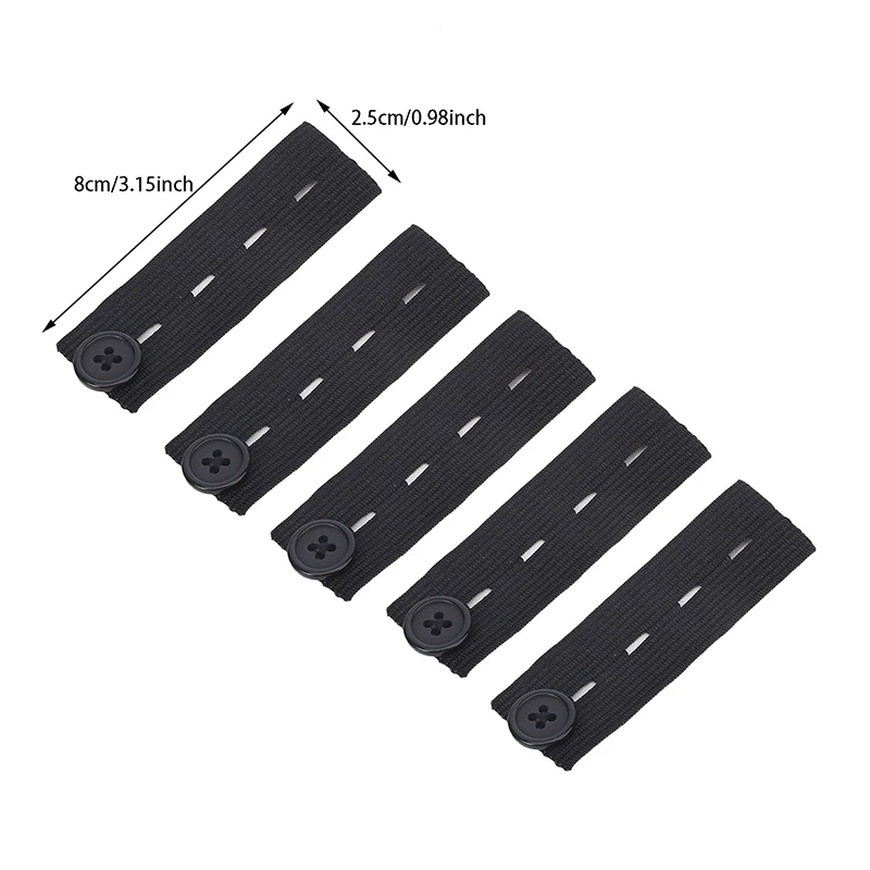 Description Picture 2 of itemPant Extender Belt Unisex Waist Band Tight Trousers Jeans Skirts Maternity Button Hooks Garment DIY Sewing Supplies 5/10pcs