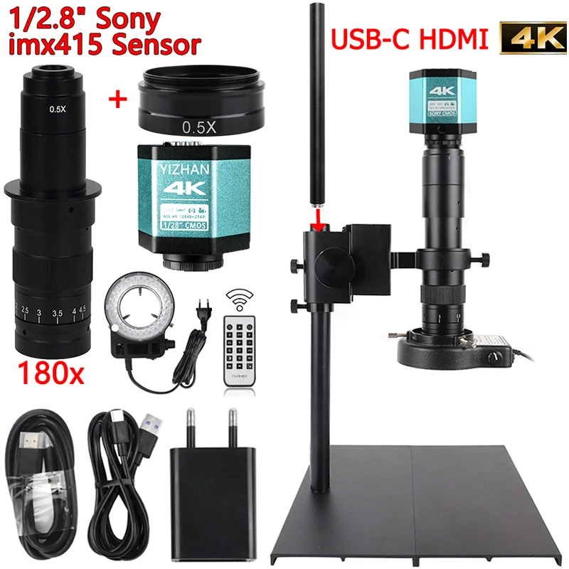 HAYEAR Industry 顕微鏡レンズ Cマウント 接眼レンズチューブ 0.35X 0.5X 1X 2X 光学ズーム 0.7X - 4.5X 単眼レンズ (ズームレンズ) わずか1万円台！手軽に安く本格的に顕微鏡の映像を撮影できるCマウント