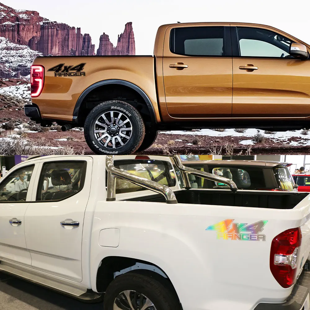 Ford Ranger Adesivo Laterale Per - Decorazione Letto Pickup Nero Lucido  Stickers Ford Raptor, image size:1000x1000