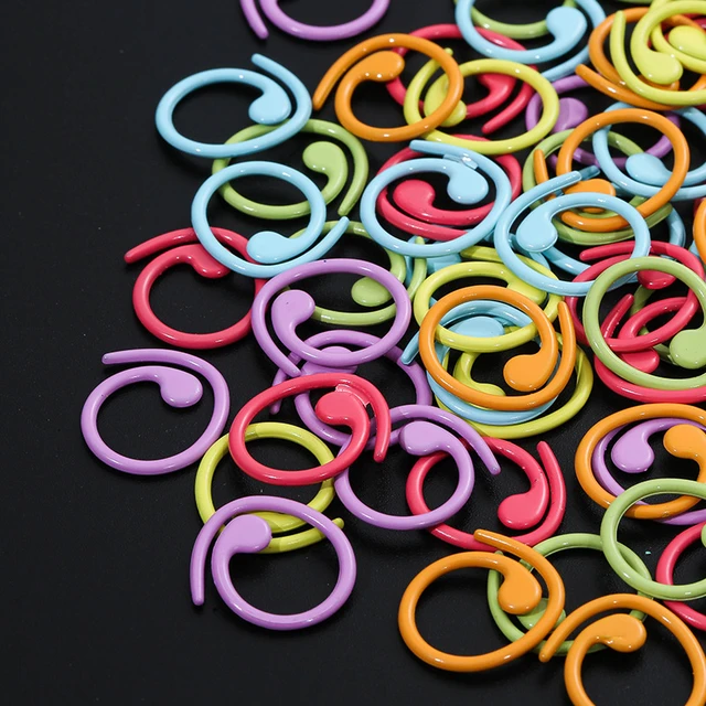 Knitting Crochet Locking Stitch Marker  Knitting Stitch Markers Plastic  Lock - 30pcs - Aliexpress