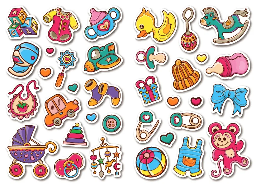 4 Feuilles D'Autocollants De Scrapbooking, Motifs Pour Bébé Autocollants De Scrapbooking Autocollants Pour Bébé Garçon Fournitures De Scrapbooking Pour Bébé Fille Et Garçon