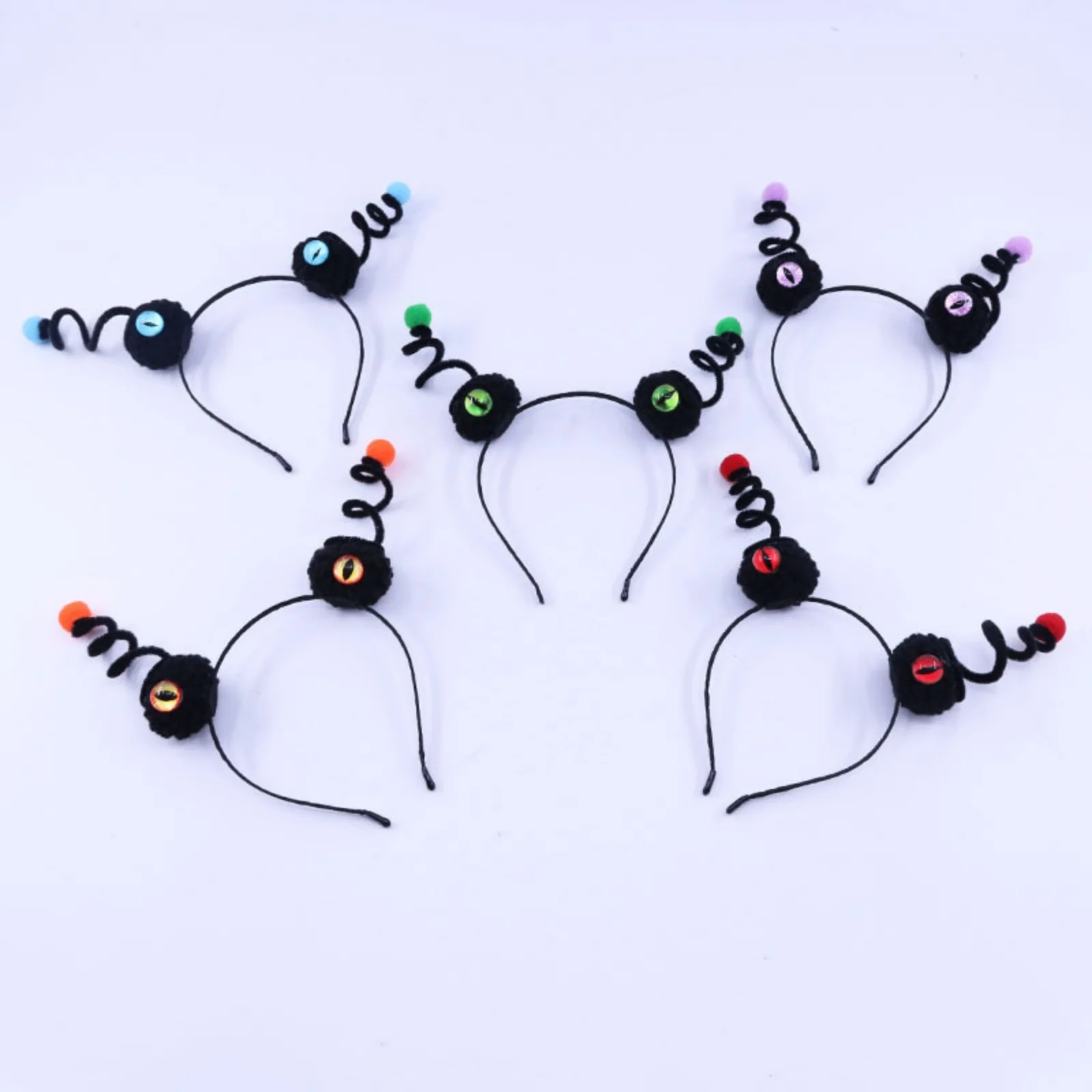 1PC Funny Monster Eye Headbands Set, 4 - Piece Novelty Hair Accessories, Perfect for Costume Parties & Halloween Fun