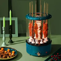 220V Electric Grill Barbecue 12 Forks  Automatic Indoor Grill Smokeless Rotating Lamb Kebab BBQ Machine 2