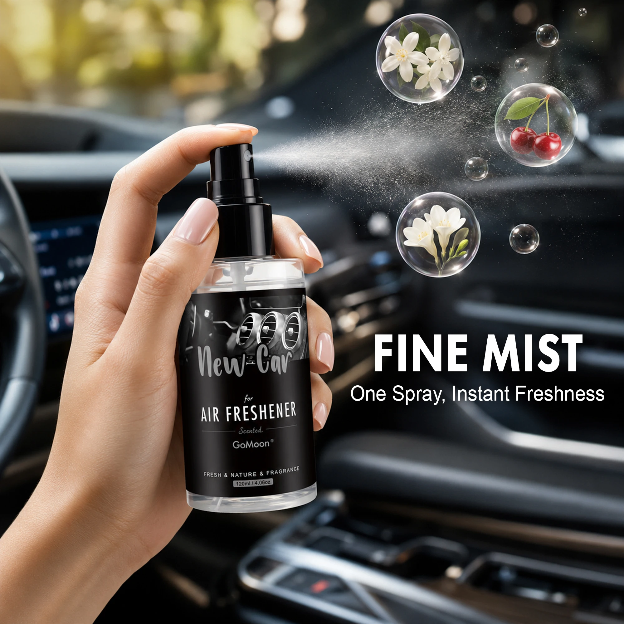 Premium New Car Scent Air Freshener - 120ml/4.06oz, Long-Lasting Fragrance