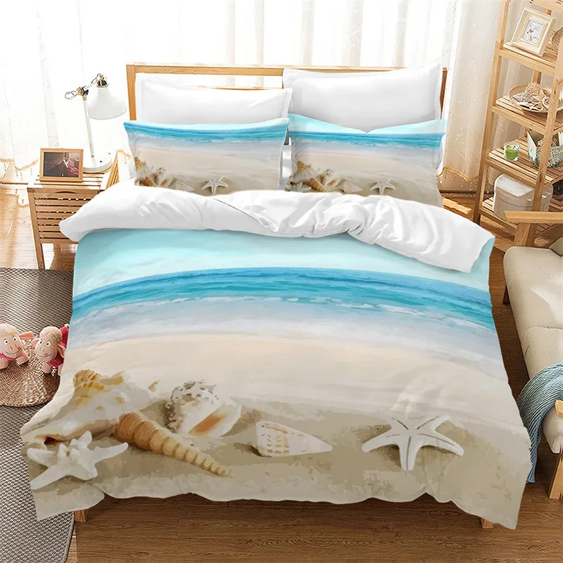 Beach Duvet Cover Set Polyester Tropical Island with The Palm Tree and Sea Beach Nature Theme Double Queen King Size Quilt Cover Sbc699c188280419c86b9b4f5b5ae9fbbx