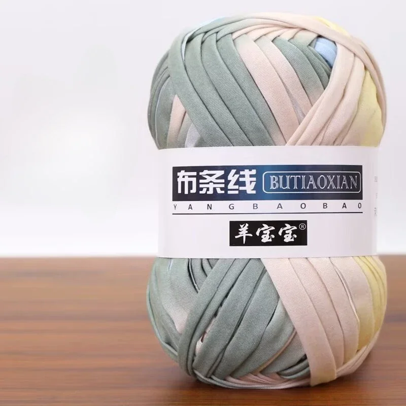 100g New Type Dyed Fabric Thread,Woven Bag Material DIY Carpet,Seat Cushions,Storage Baskets,Hooks,Crochet Thread,Knitting Yarn 5