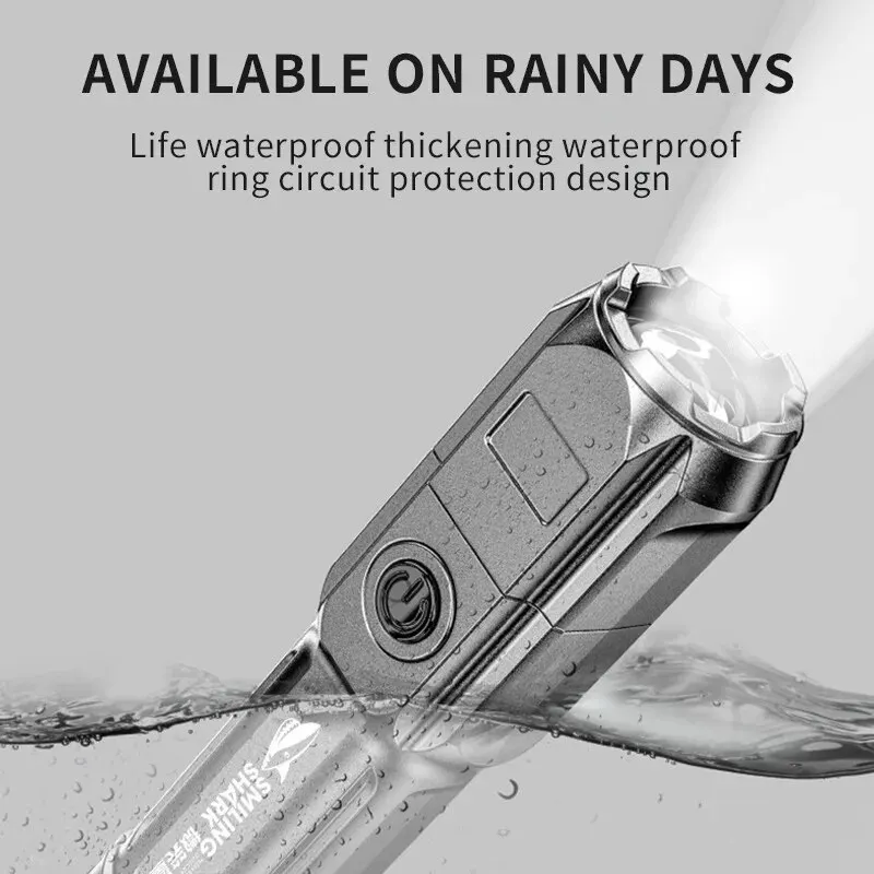 ABS Strong Light Focusing Flashlight Outdoor Portable Household Commonly Used Flashlight Lighting