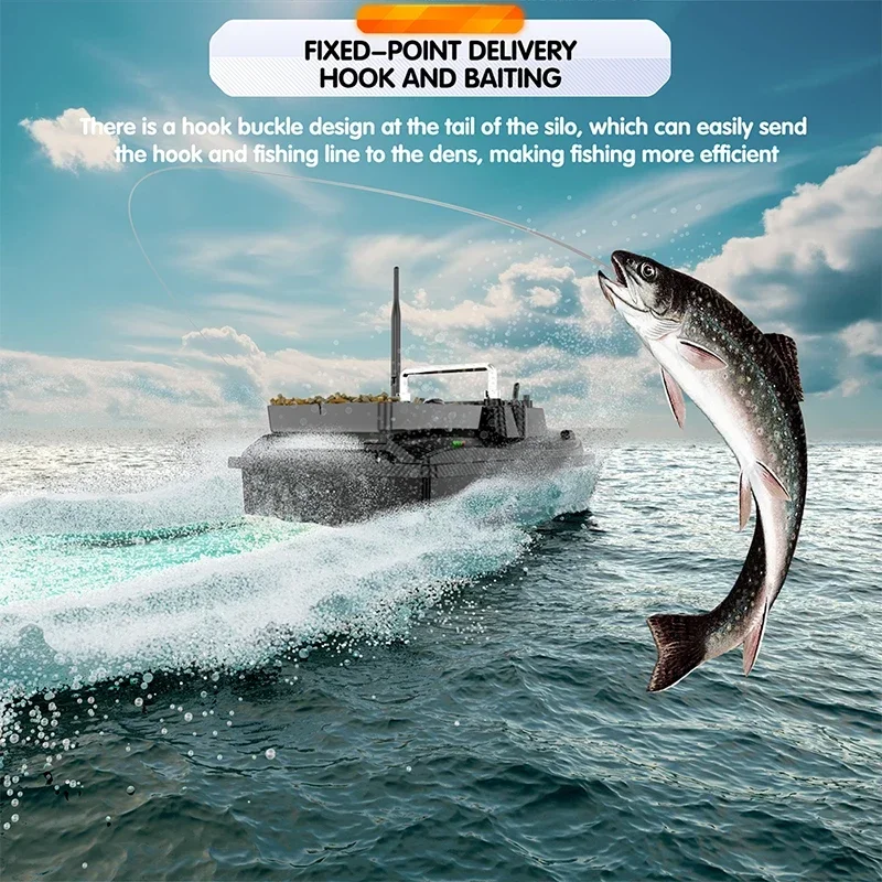 V060 GPS Bait Boat Carbon fiber color 160 Positioning Points Load 2KG Auto Return Auto Nesting Remote Control Fishing Boat Sonar