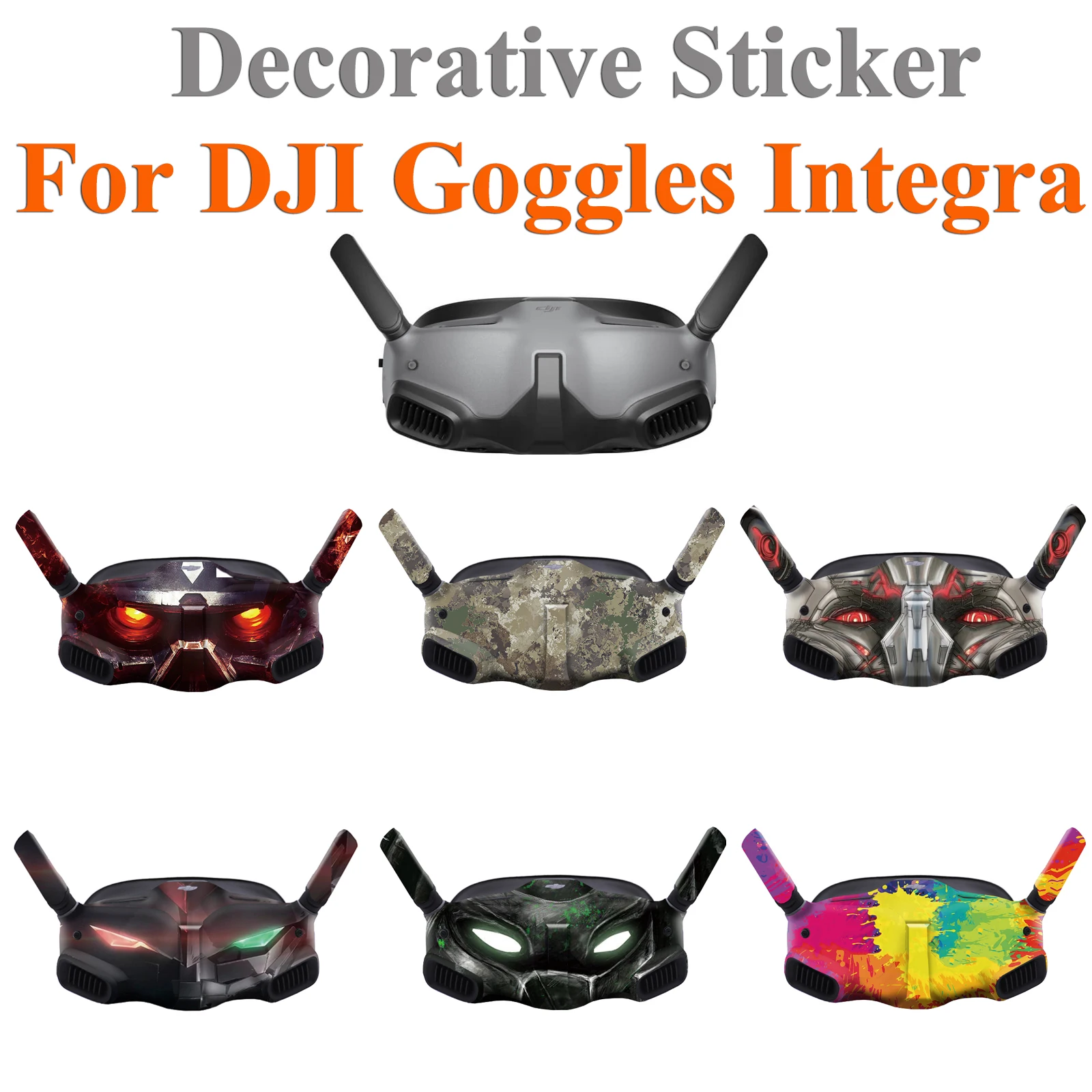 Drone Accessories For DJI Goggles Integra Decorative Sticker Surface Covering Protective Film PVC Sticker Scratch Resistant Film Accessories