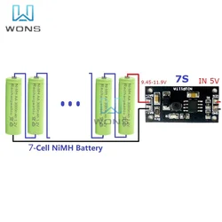 Universal NiMH/NiCd Battery Charger Module for Multi - Voltage Charging (7S)