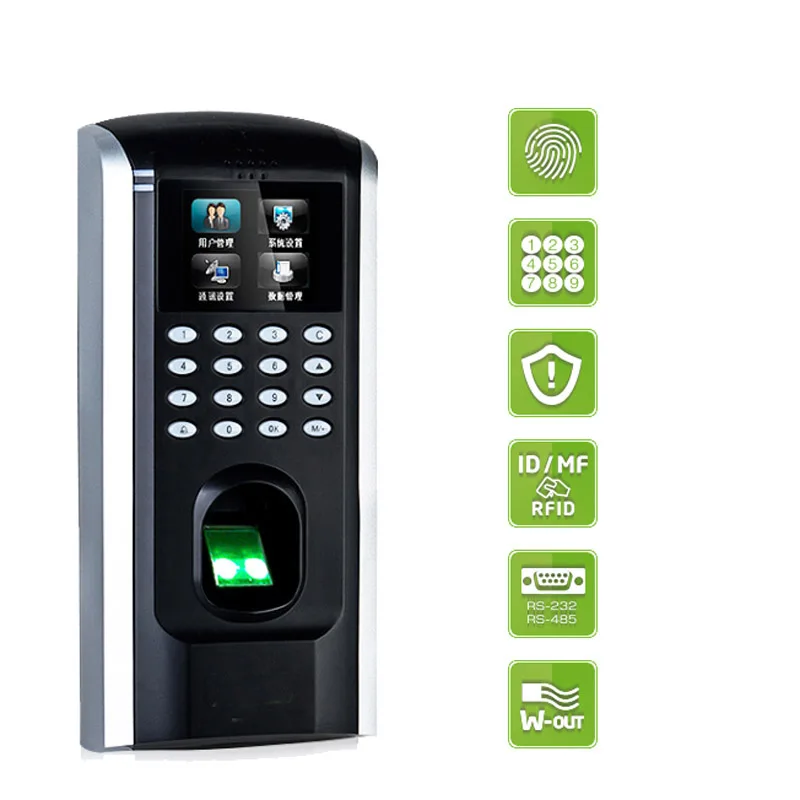 F7 PLUS Biometric Fingerprint TCP/IP RS485 Employee Time Clock Fingerprint Access Control Keypad Time Attendance fingerprint attendance machine