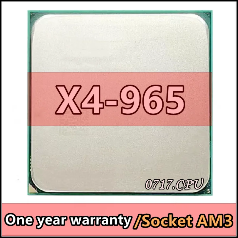 

X4 965 X4-965 3.4 GHz Quad-Core CPU Processor HDZ965FBK4DGM Socket AM3