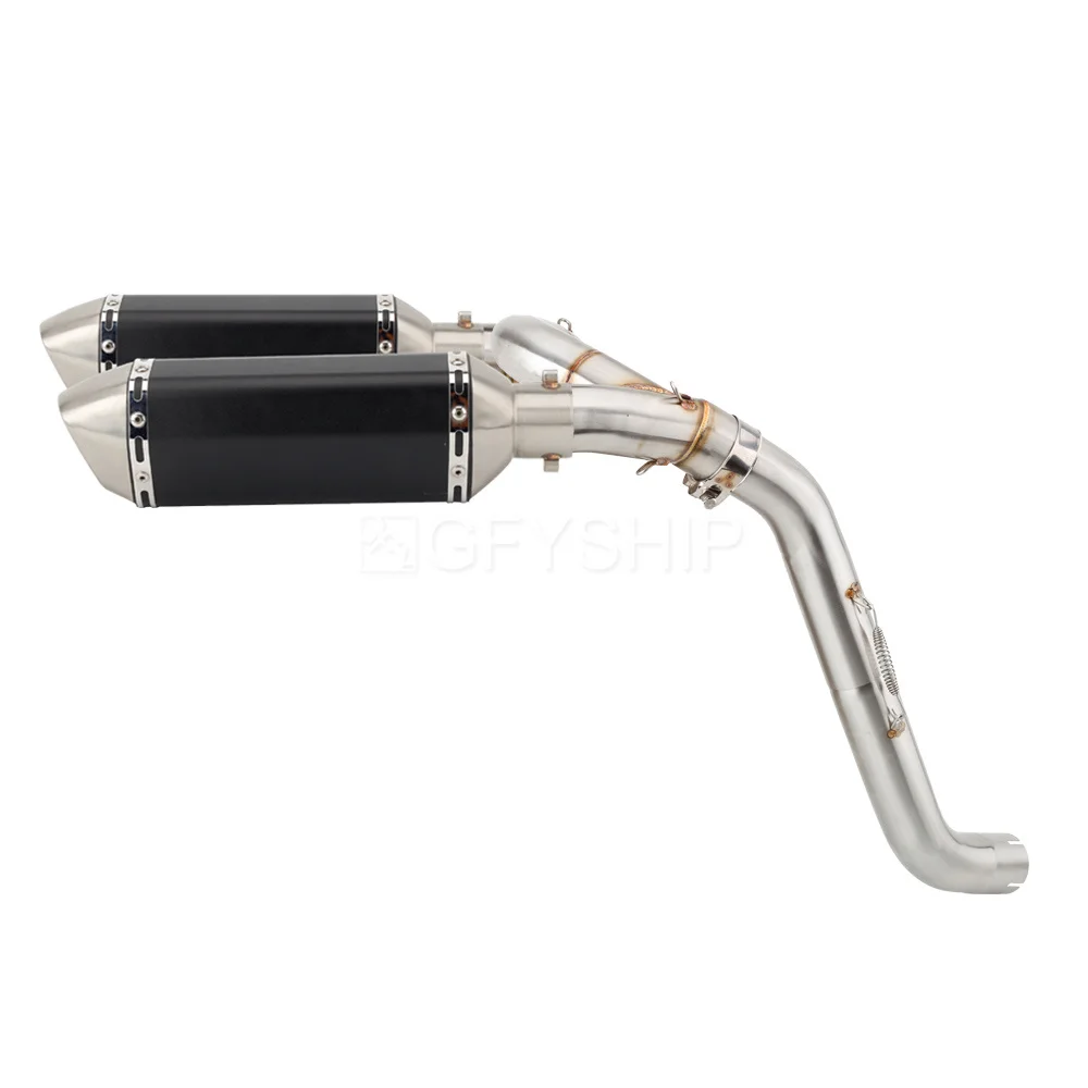 Per Honda Vfr 800 2002 A 2013 Vfr800 Vfr 800 Vtec Rc46 / Abs Fuga Slip-On Silenziatore Di Scarico Moto Con Tubo Di Collegamento Centrale