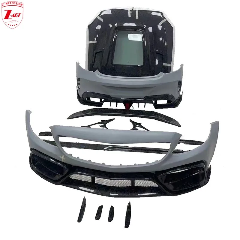 

Z-ART IMP Body Kit For C63 Coupe AMG Facelift Body Kit for C205 C63 Coupe 2015-2023 Bumpers Side Skirts Rear Wing Engine Lid