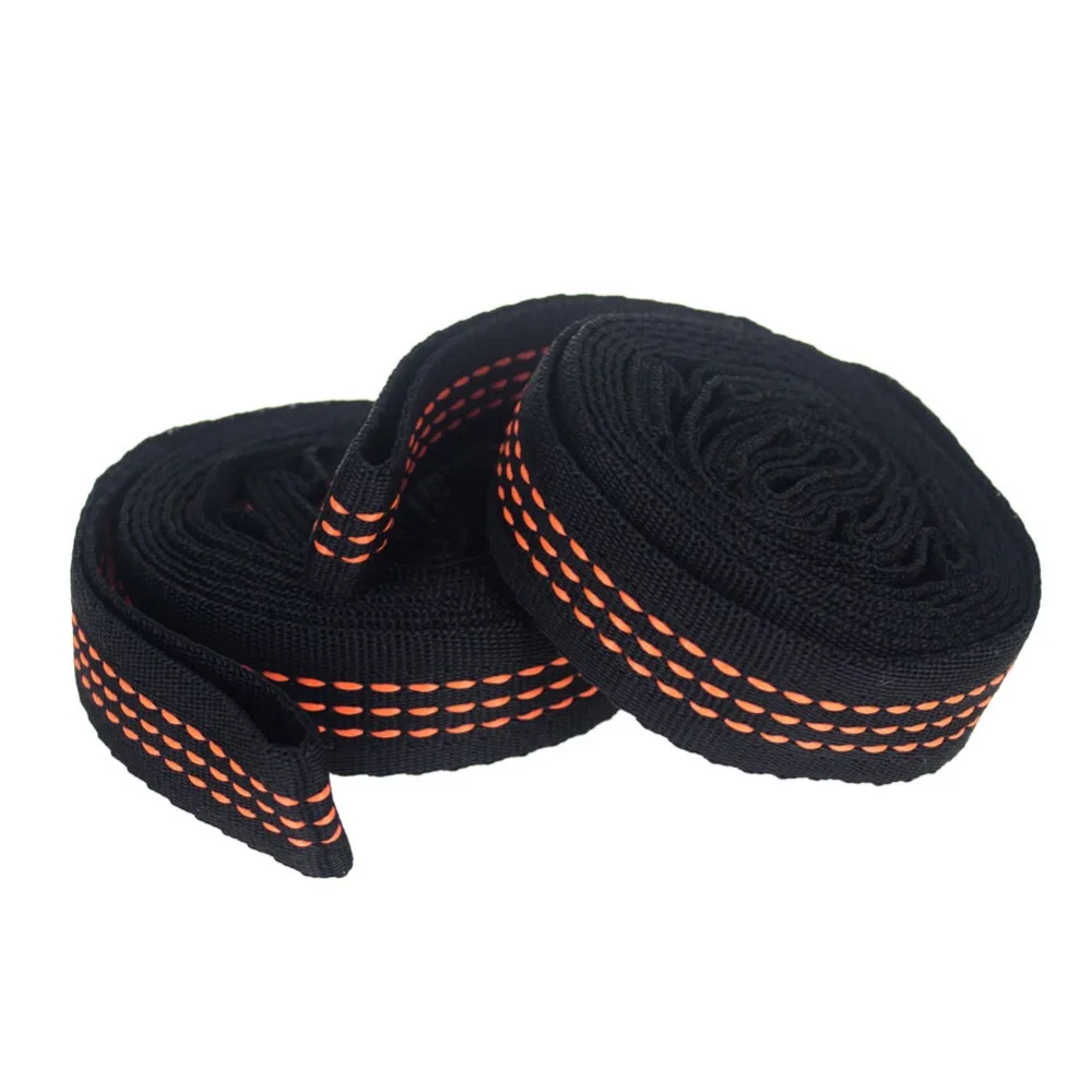 2 Pcs/Set Outdoor Hammock straps Special Reinforced Polyester Straps High Load-Bearing Barbed Black