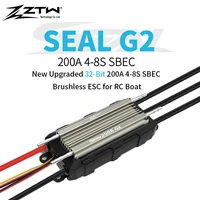 ZTW 32-Bit Seal G2 200A 4-8S SBEC 6/7.4/8.4V 10A Waterproof Water Cooling Two-way Speed Control For RC Boat Underwater Thruster 1